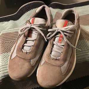 Tan Prada Sneaker size US 8.5 EU 7.5